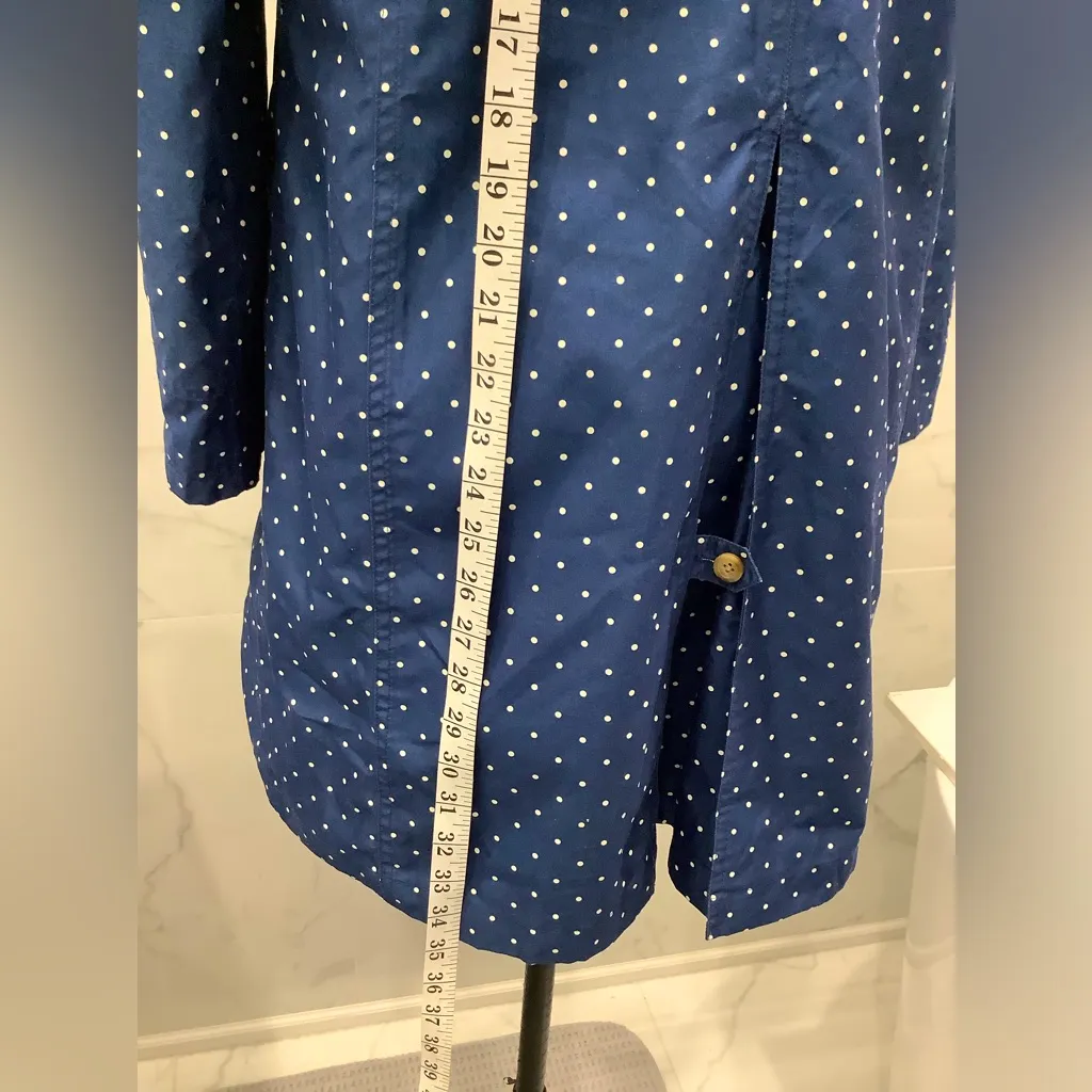 Pretty polka dot trench coat 💙🤍💙🤍💙 Blue Size M - Image 11