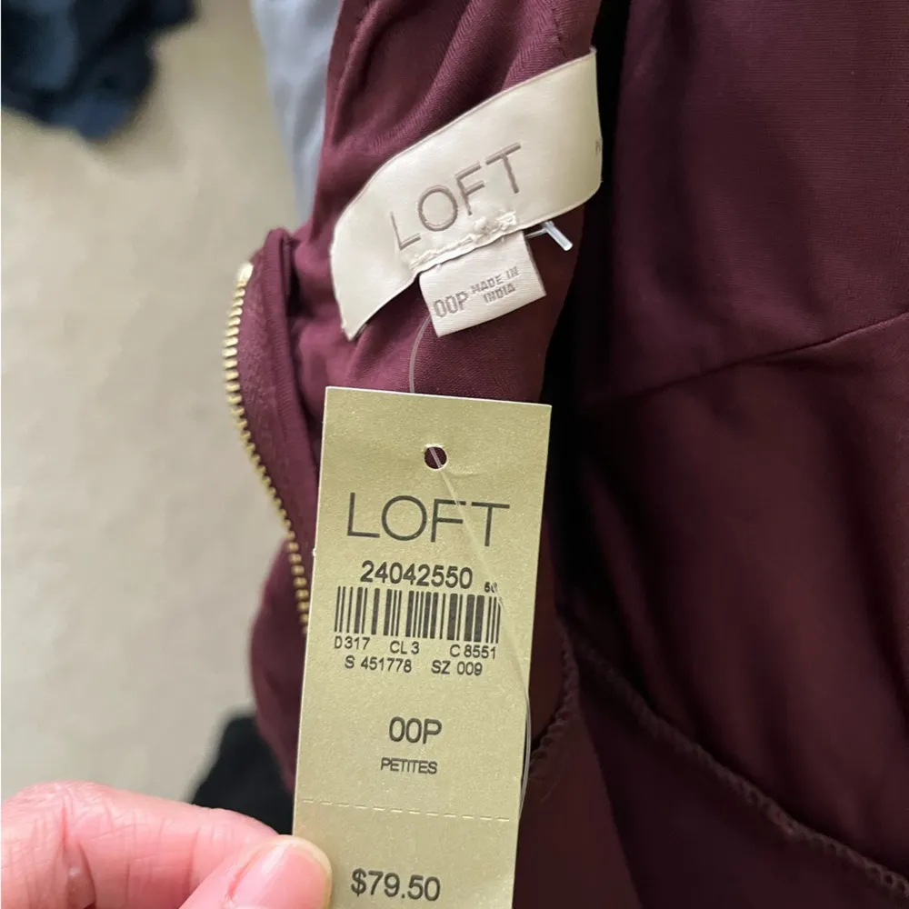 LOFT Purple Polka Dot Dress NWT - Image 3