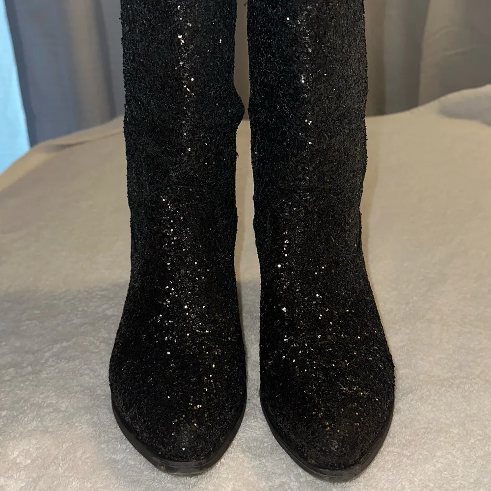 Pierre Dumas Black Sparkle Boots - Image 5