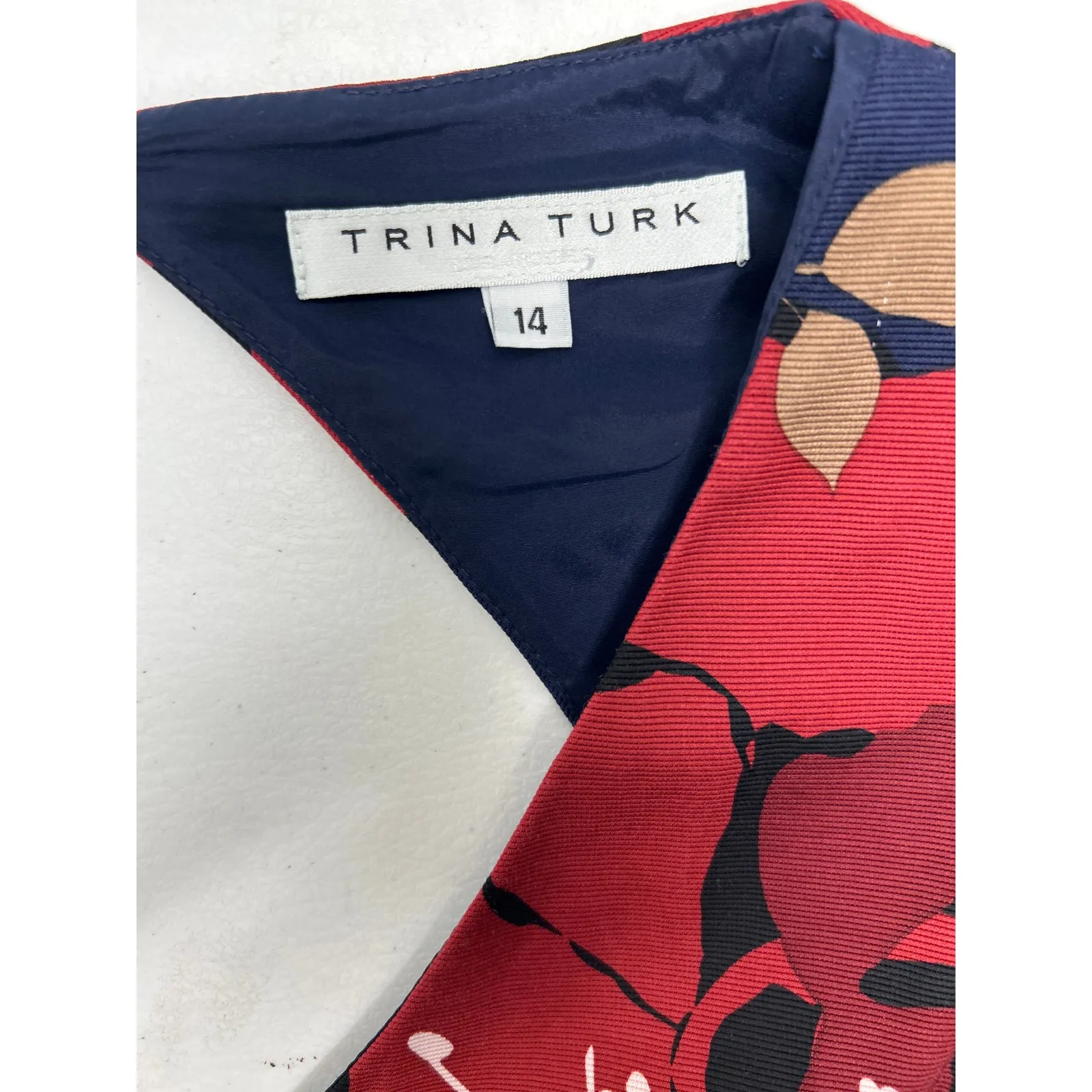 Trina Turk Devoted Floral-Print Pleated Sleeveless Dress, Multi. Size 14 - Image 6