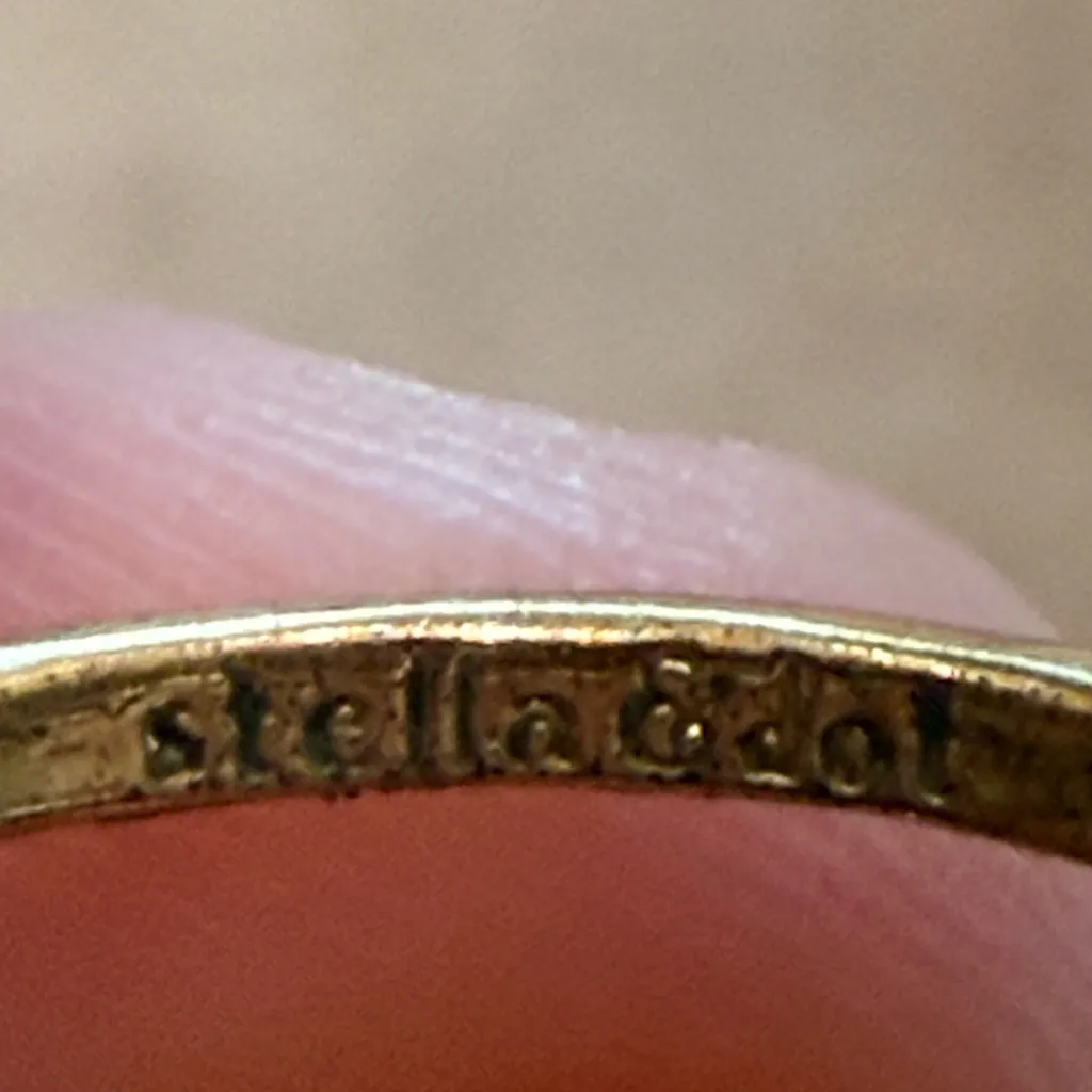 Stella & Dot Gold Chevron Ring with Crystals - Image 3