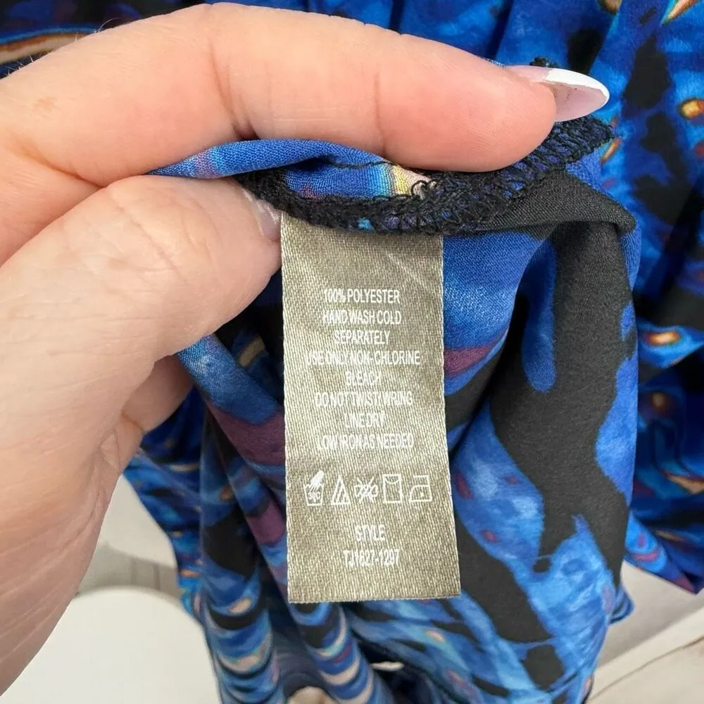 Charlie Jade Women’s Medium Blue Patterned Tank Dress - Image 4