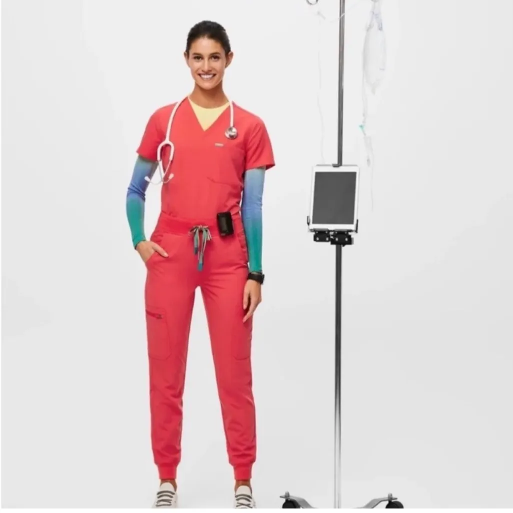 Figs Hibiscus Pride High Waisted Zamola Joggers Scrub Pants Size 4XL NWT - Image 9