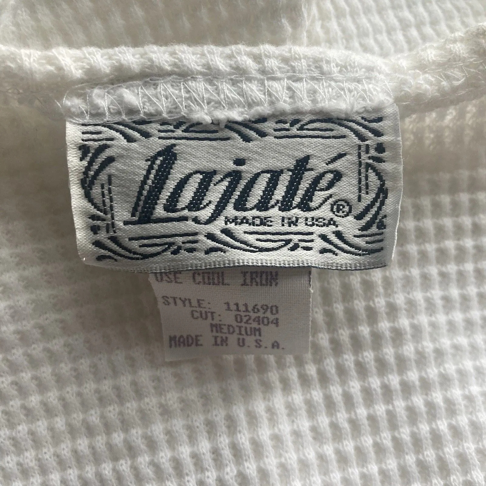 VTG Lajate Crochet Sweater Vest M Cream Ivory Boho Cottage Granny Neutral USA Size M - Image 9