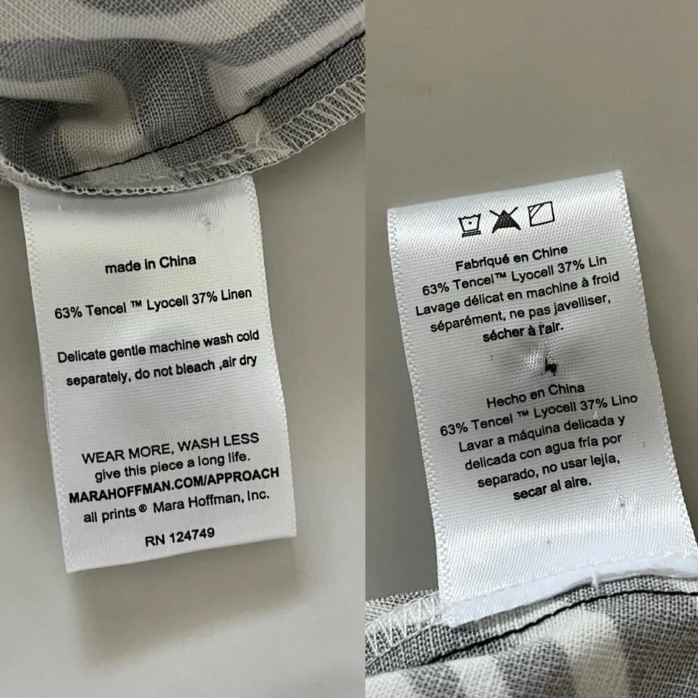 Mara Hoffman Abbie kaftan Shirt dress Sz XXS Linen Blend Cover Up Lagenlook - Image 9