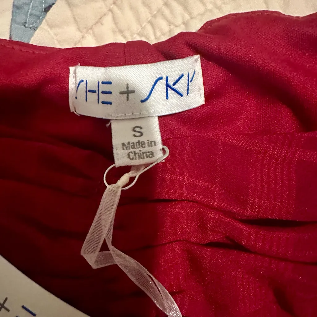 She + Sky Scarlet Puff Sleeve Blouse - Image 6