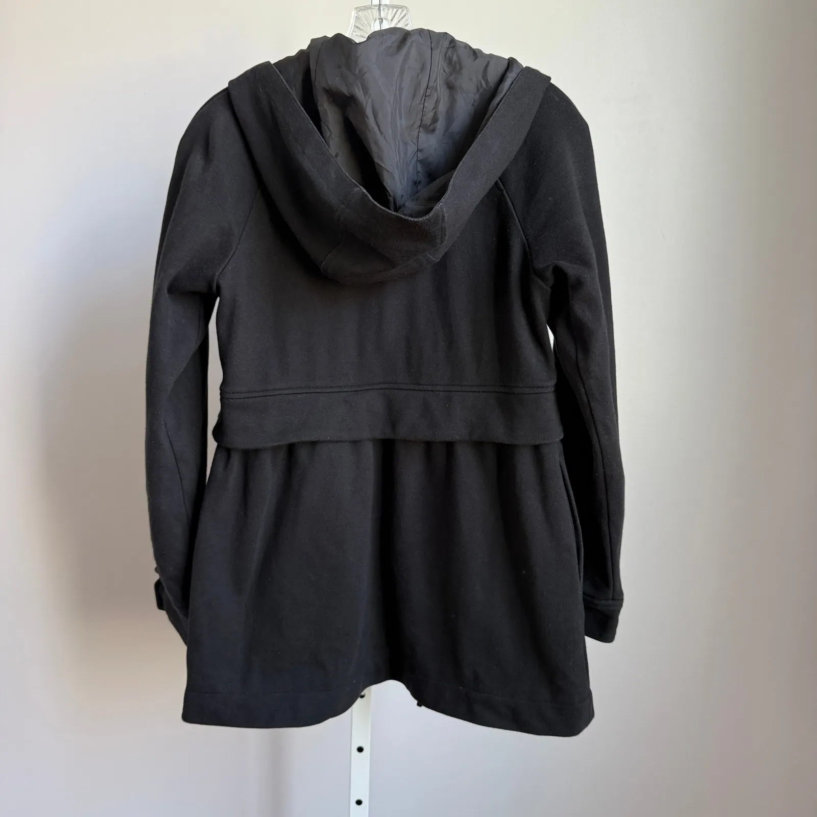 Gap sz M black 100% cotton hooded‎ jacket - Image 4
