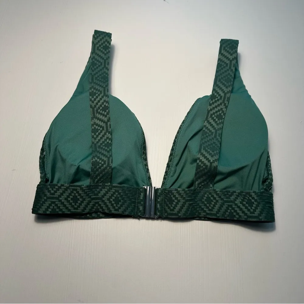 CUPSHE WOMEN’S PATTERN PLUNGE NECK BIKINI TOP SIZE S - Image 2
