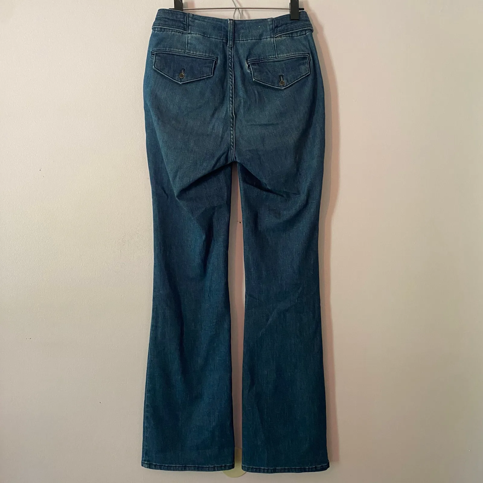 Pilcro Anthropologie Boho Flare Jeans High Rise Minimalist Stretchy Women's 28 - Image 6