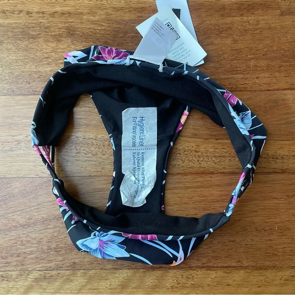 Roxy Black Blue Pink Orange Floral Full Coverage Bikini Bottoms in Size Small - Image 5