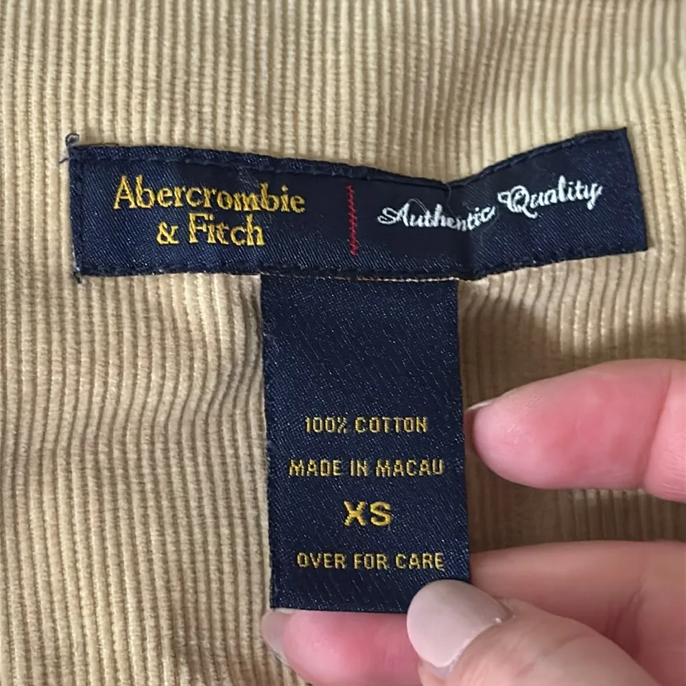 Abercrombie & Fitch Women’s Vintage Cotton Corduroy Jacket Tan Y2K size XS - Image 8