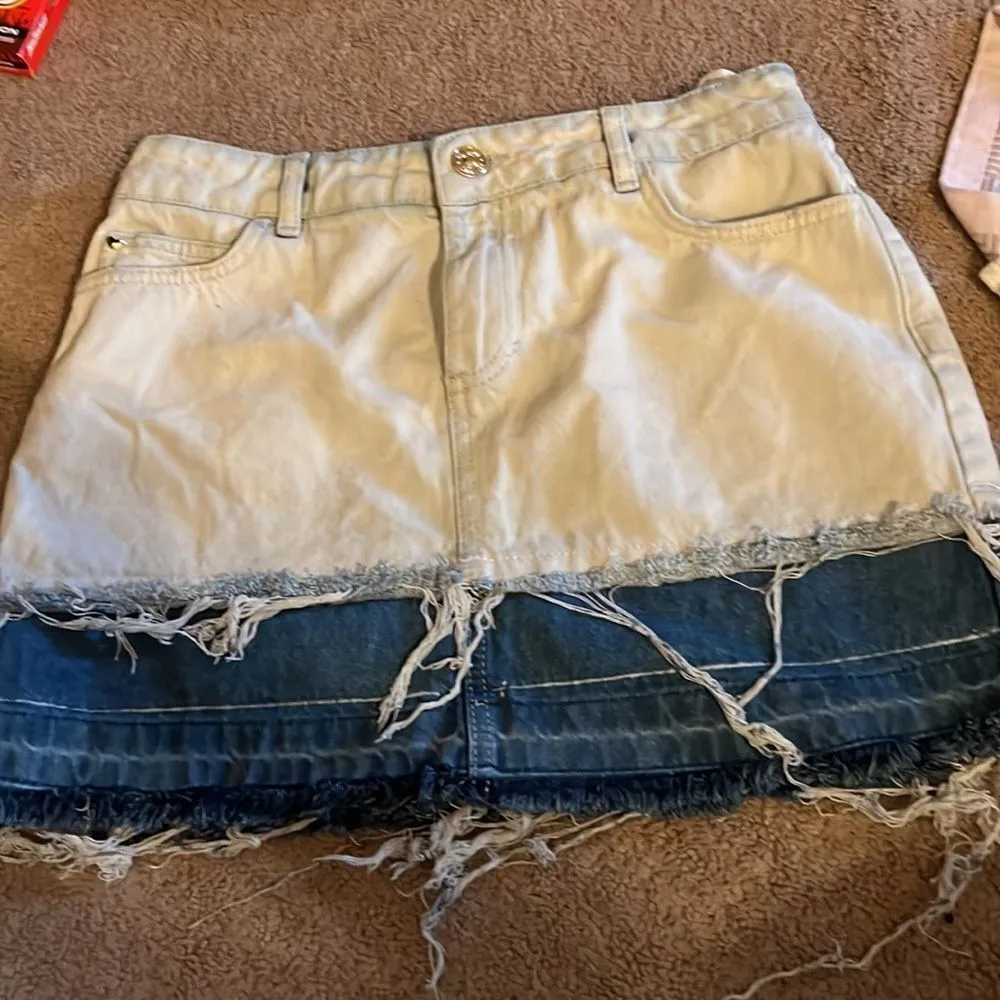 My twin twin set distressed skirt small Blue - Image 3