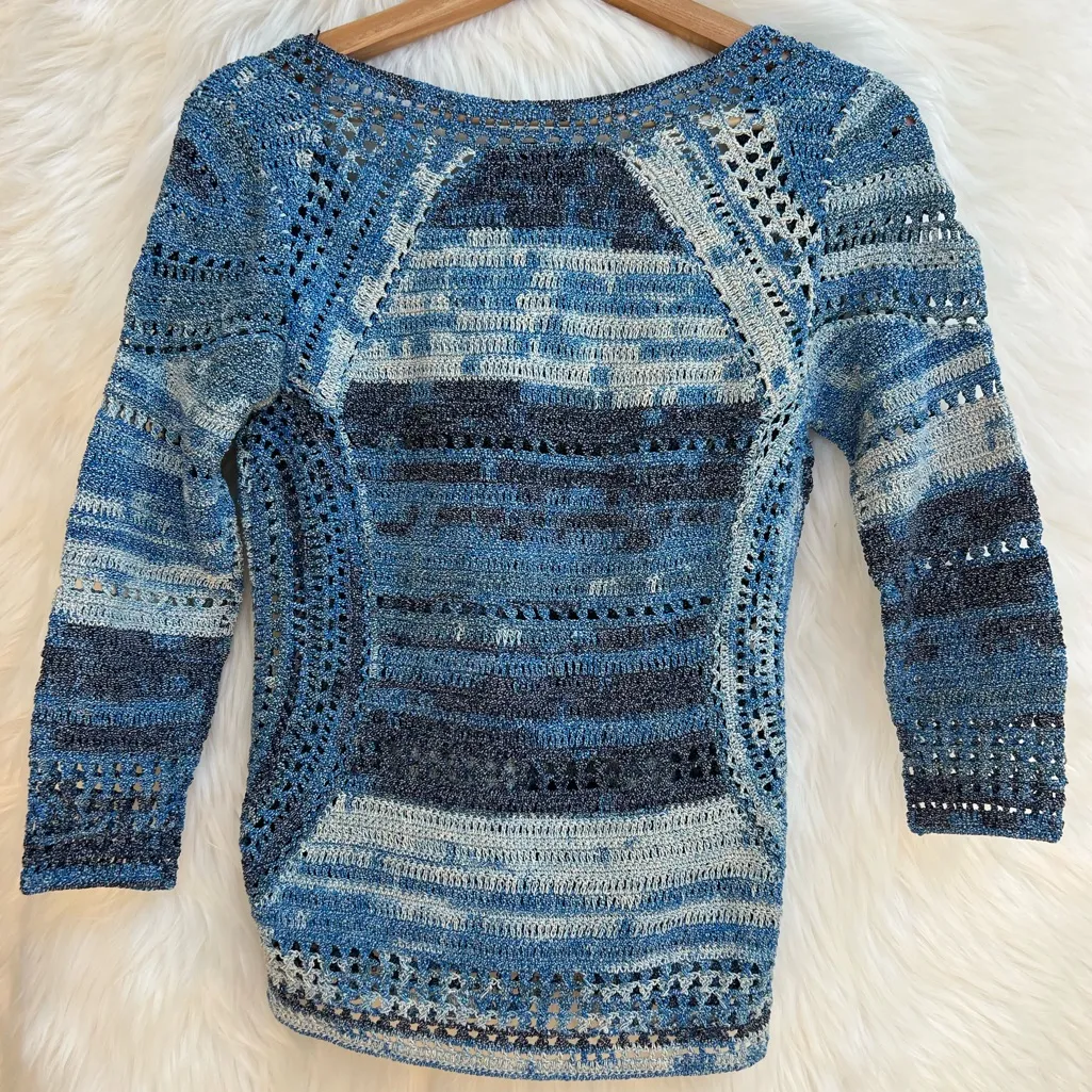 Rag & Bone blue crochet sweater - Image 8