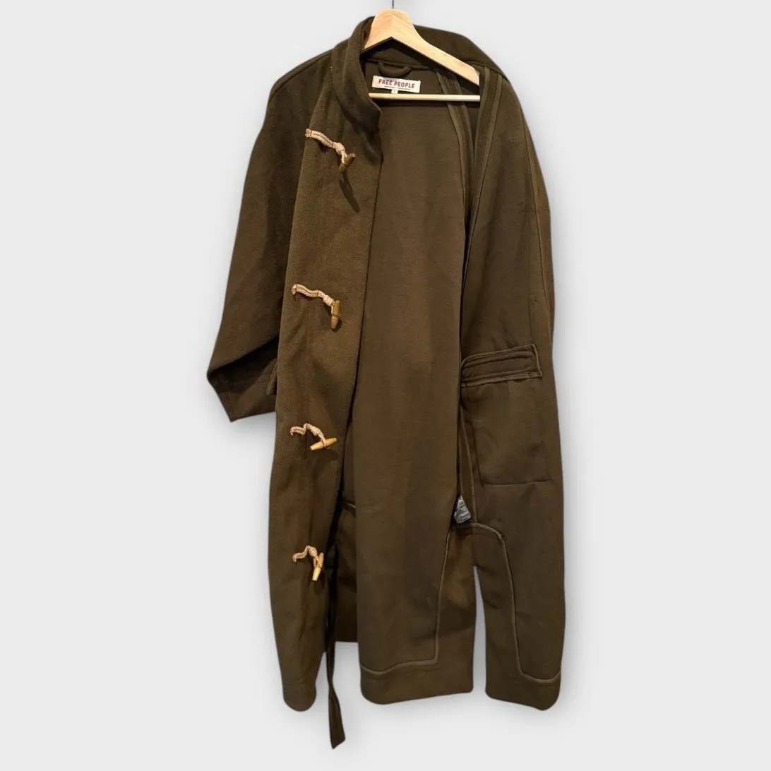Free People Alma Long Duffle Coat Size Medium - Image 10