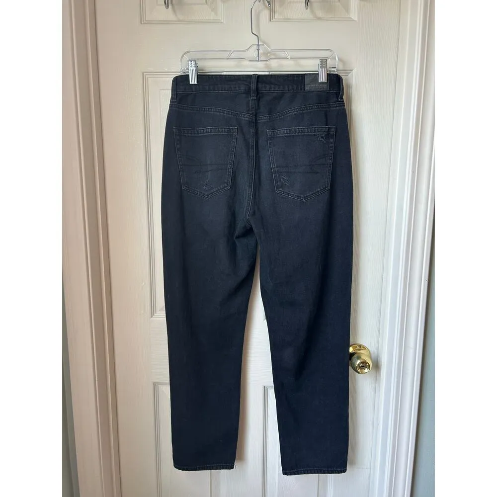 American Eagle Black Mom Straight Jeans - Size 6R - Image 5