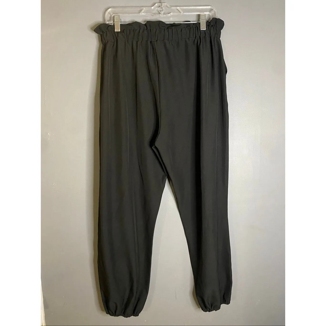 Grace Karin Black Pull On Drawstring Jogger Dress Pants Size 2XL - Image 5