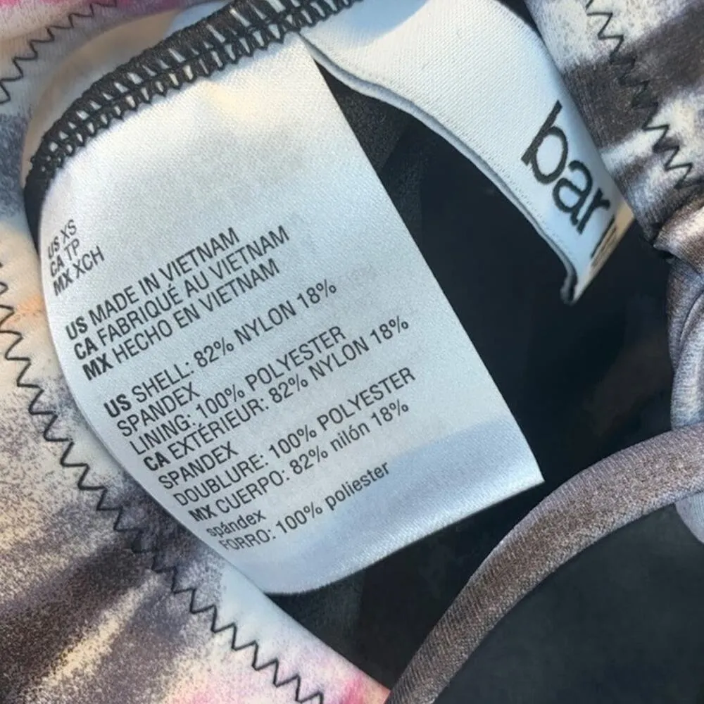 Bar III | NWT | XS | Ink Dye Pink Gray Plunge Neck Tankini Swim Top - Image 7