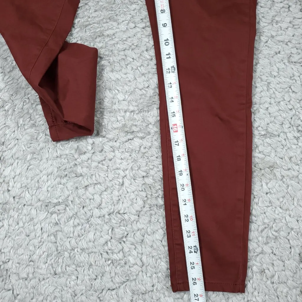 Curve Appeal Twill Minimalist Jegging Pants Stretch Dark Brown Women's Size 2 26 - Image 8