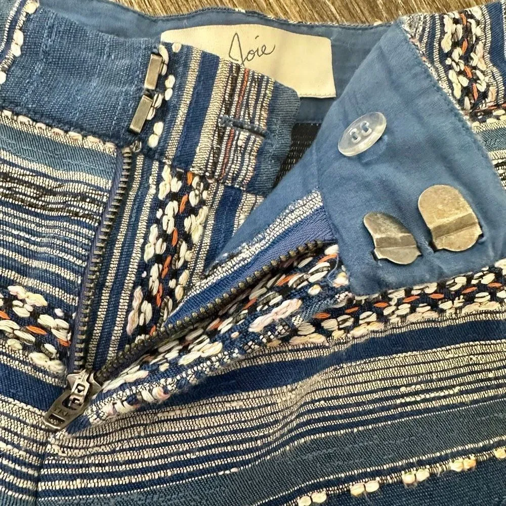 Joie Merci ethnic multi stripe blue shorts - Image 7
