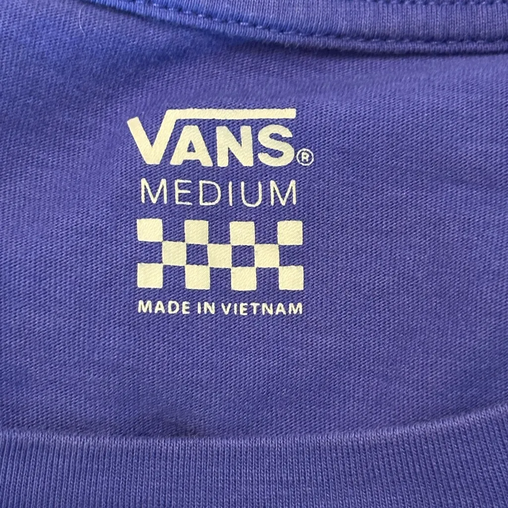 Vans Purple Crop Top with long sleeves. Size M - Image 6