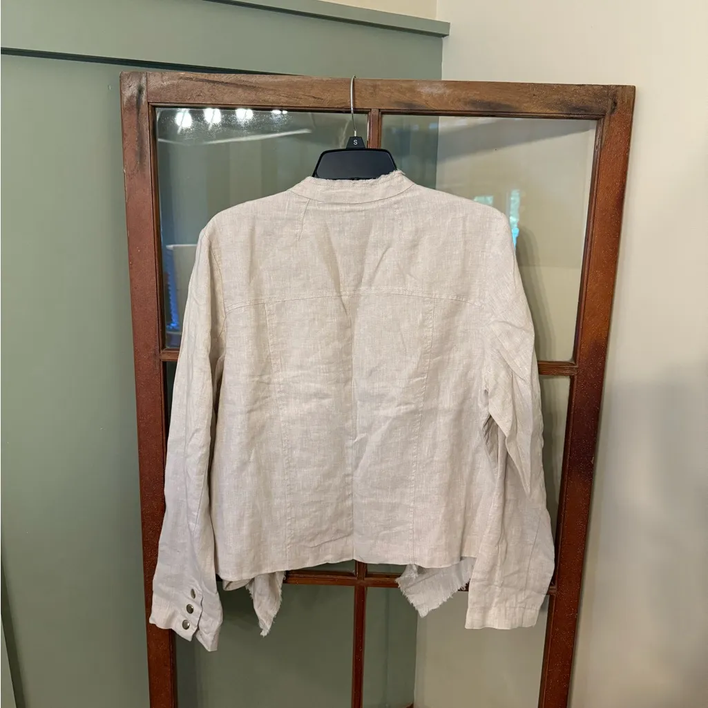 Kut from the Kloth Cream Linen Jacket - Image 3