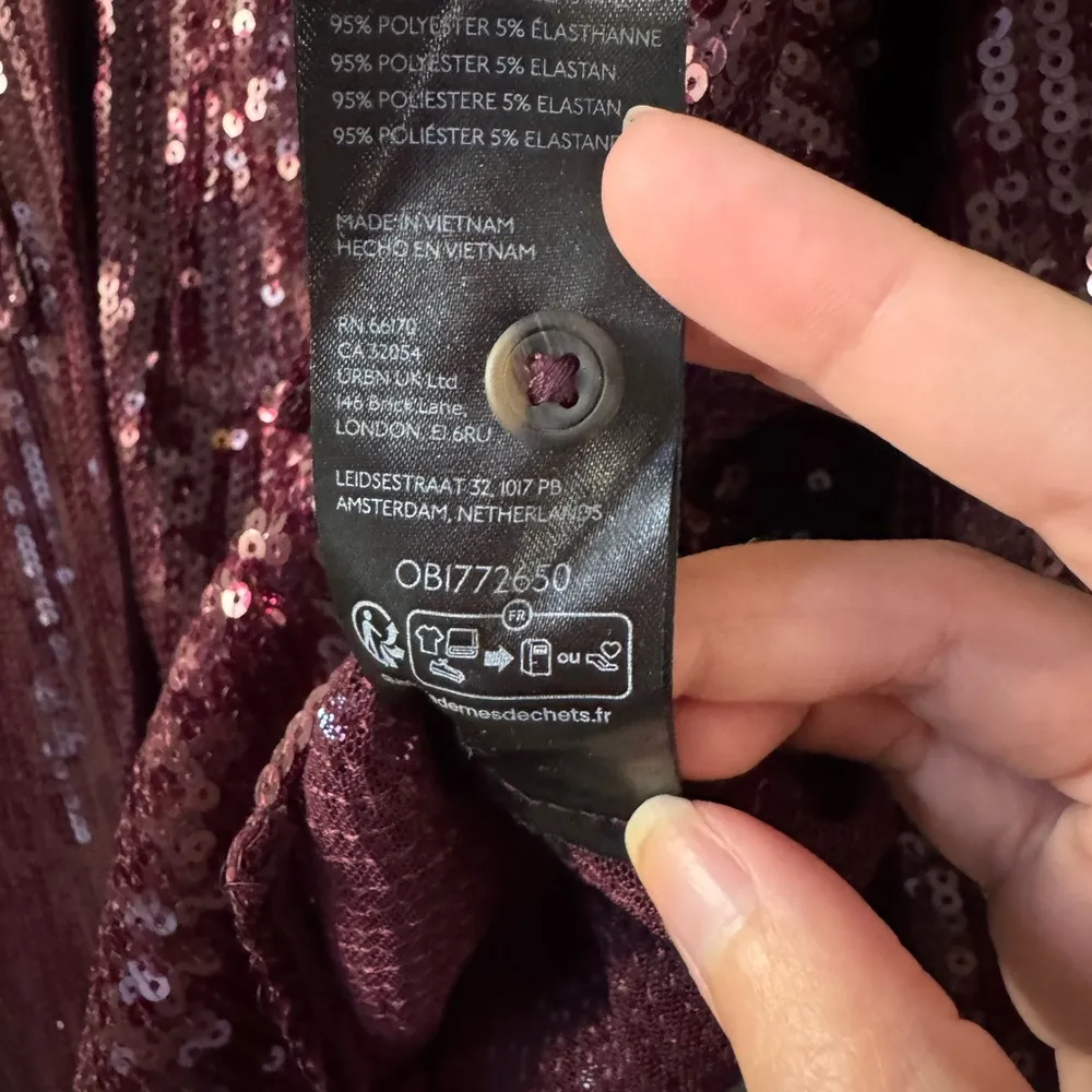 Pilcro by Anthropologie Sequin Button Up Tunic Top - Image 4