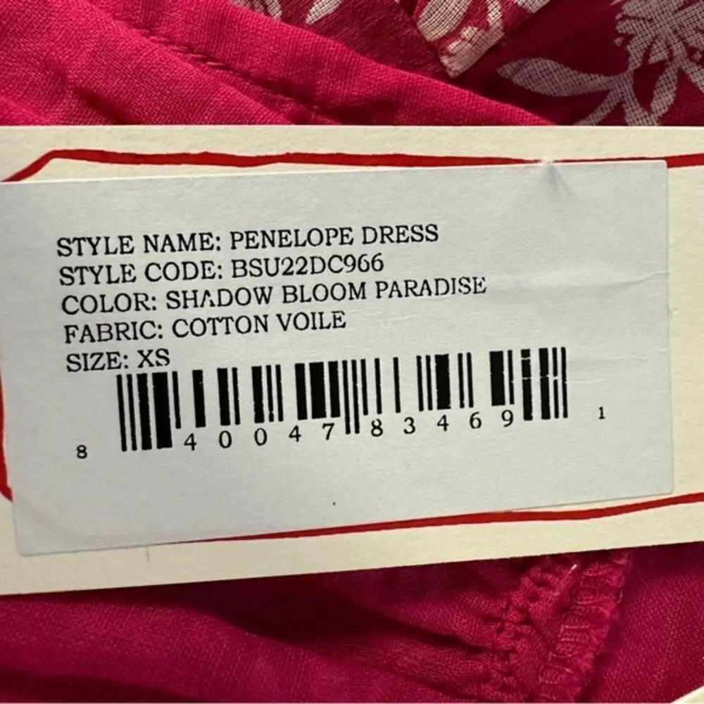 Banjanan Women Pink Penelope Tiered Ruffled‎ Dress Shadow Bloom Paradise Size XS - Image 13