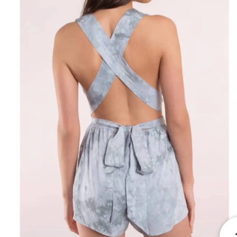 Tobi Tie Dye Open Back Romper - Image 3