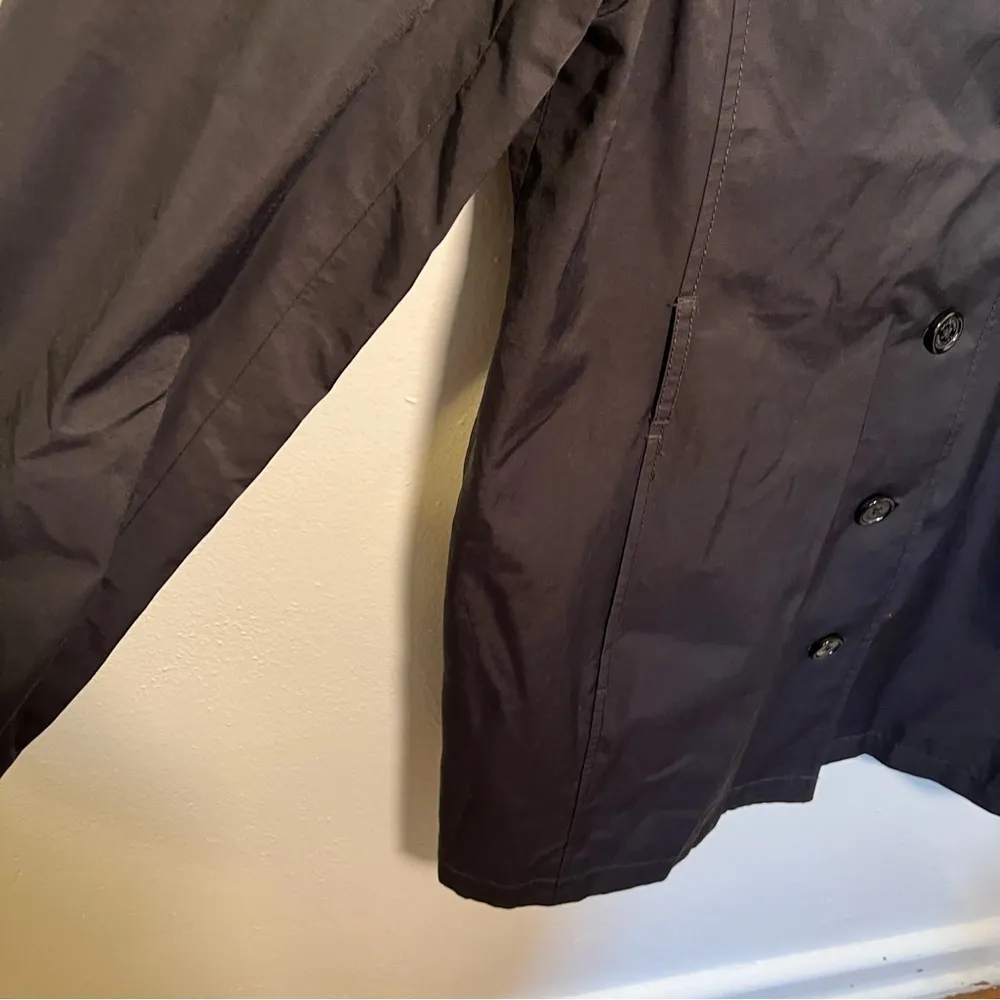 Lands’ End Rain Coat Button Down Black - Image 4
