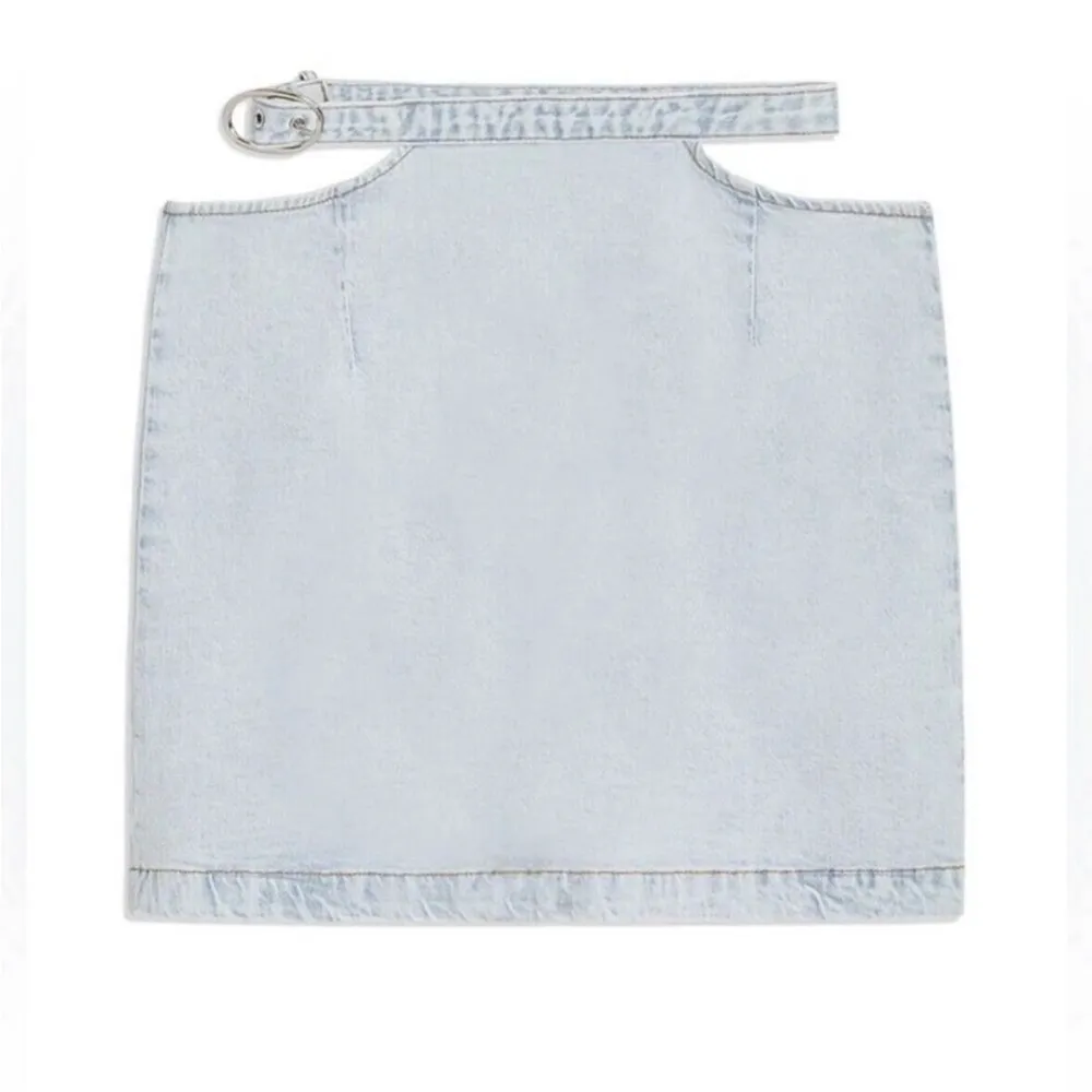 We Wore What Cut Out Light  Denim Mini Skirt sz S NWT - Image 15