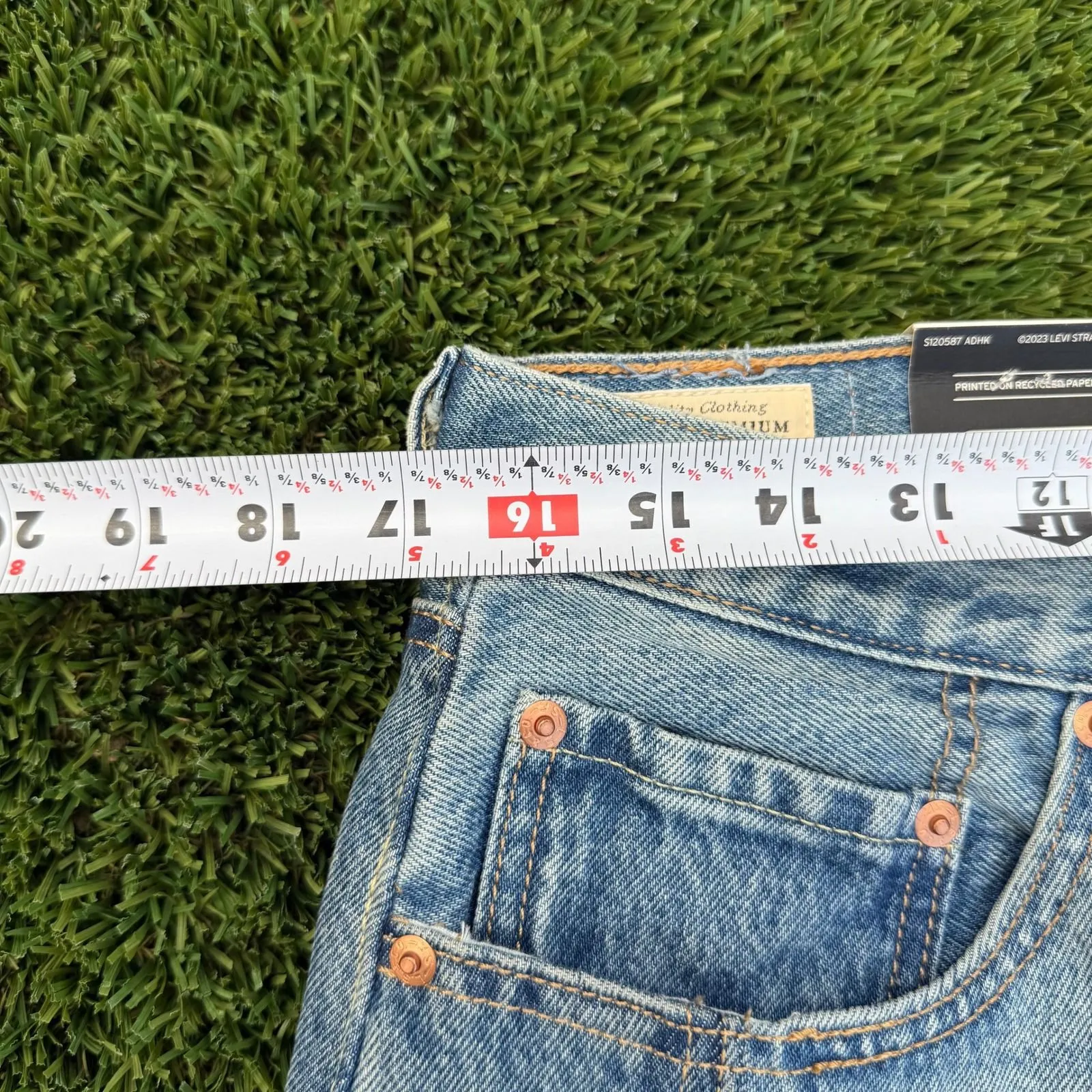 Levi's 501 90s Western Chaps  JeansLight Wash Straight Leg 31x30 New With Tag - Image 8