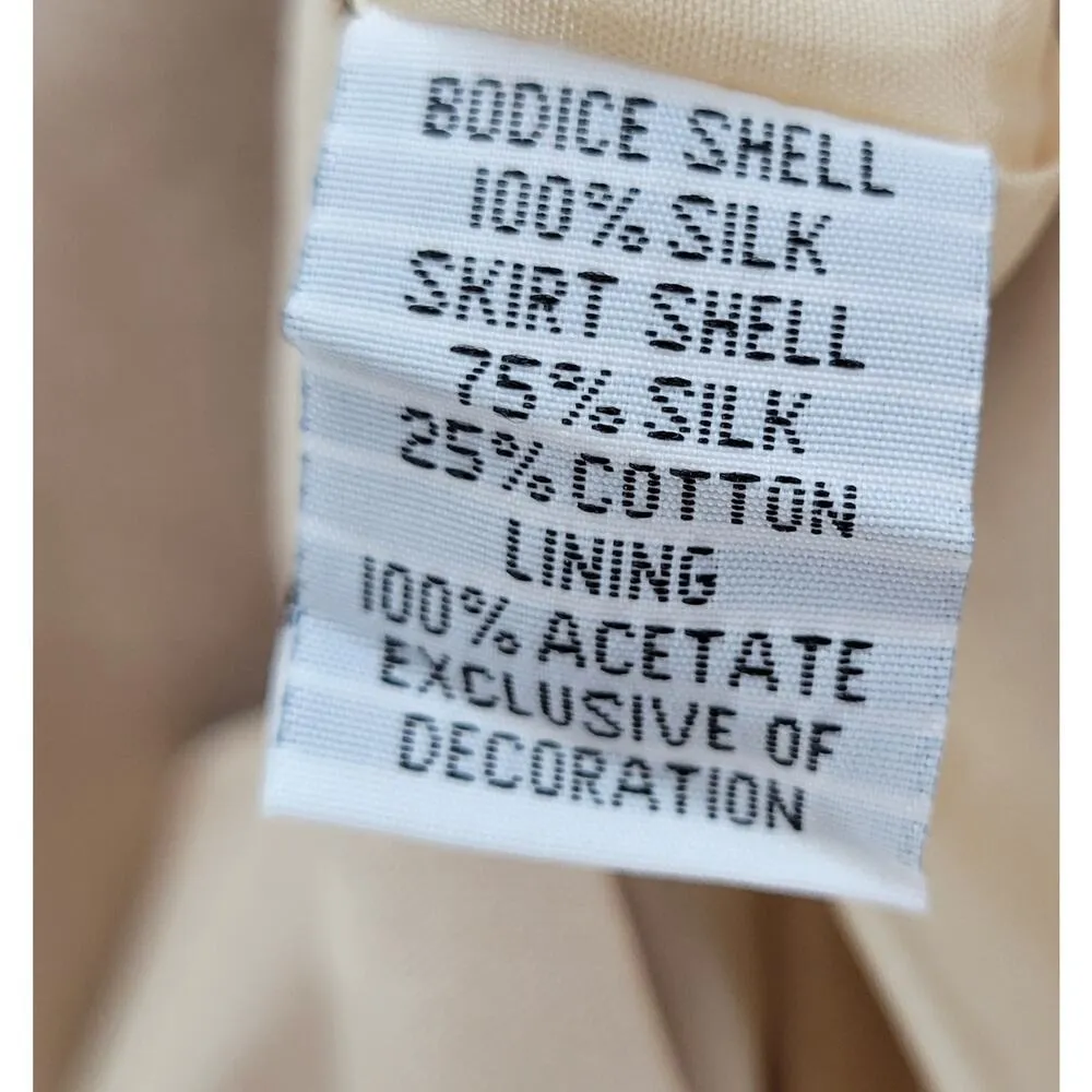 Talbots Women Dress Jacket 12 Cream Silk Blend Wedding Special Occasion MOB MOG - Image 3