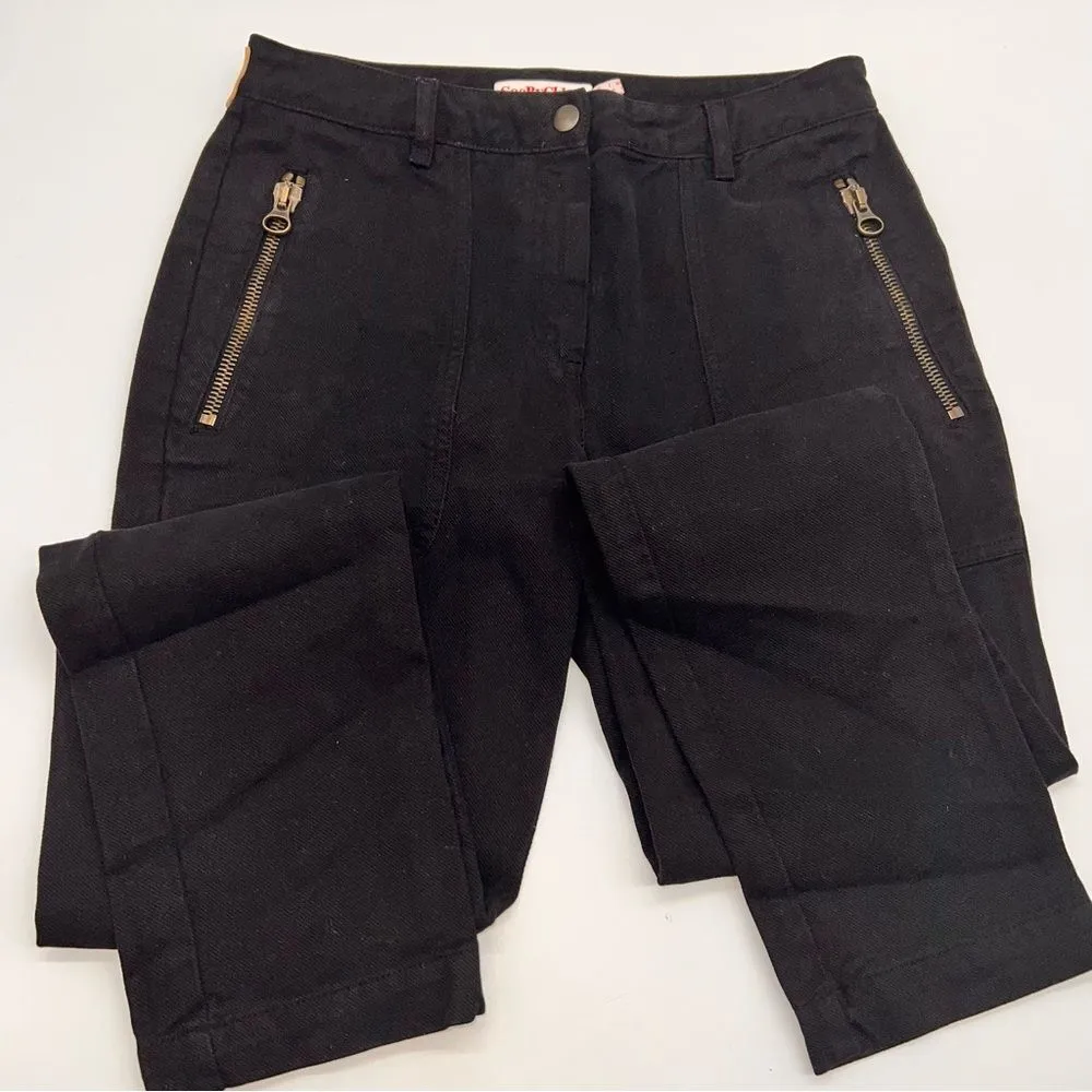 See by Chloe Women's High Rise 100% Cotton Black Denim Jeans w/Slim Legs Size 6 - Image 7