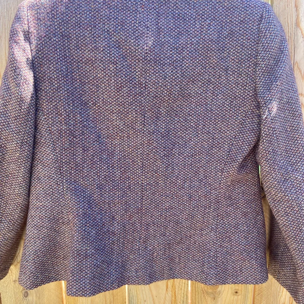 Women's Tweed Jacket hundred percent wool Raspini size 5/6 - Image 4
