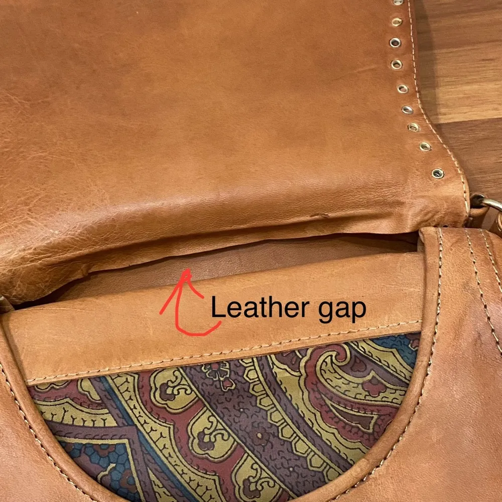 EL VAQUERO Pink Label Brown Leather Studded Handcrafted Saddle Crossbody Bag - Image 15