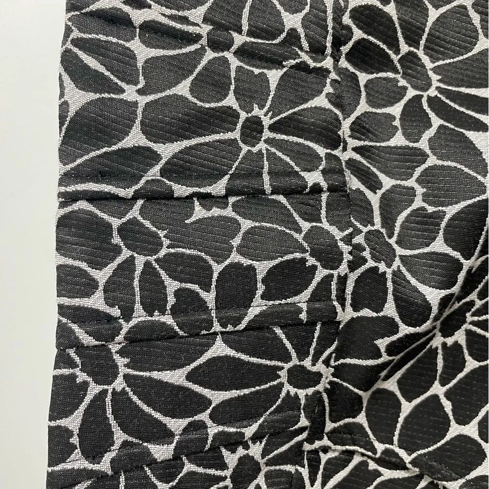 Anthropologie Maeve Skirt Size 2P Floral Jacquard Mini Midnight Blue or‎ Black - Image 6