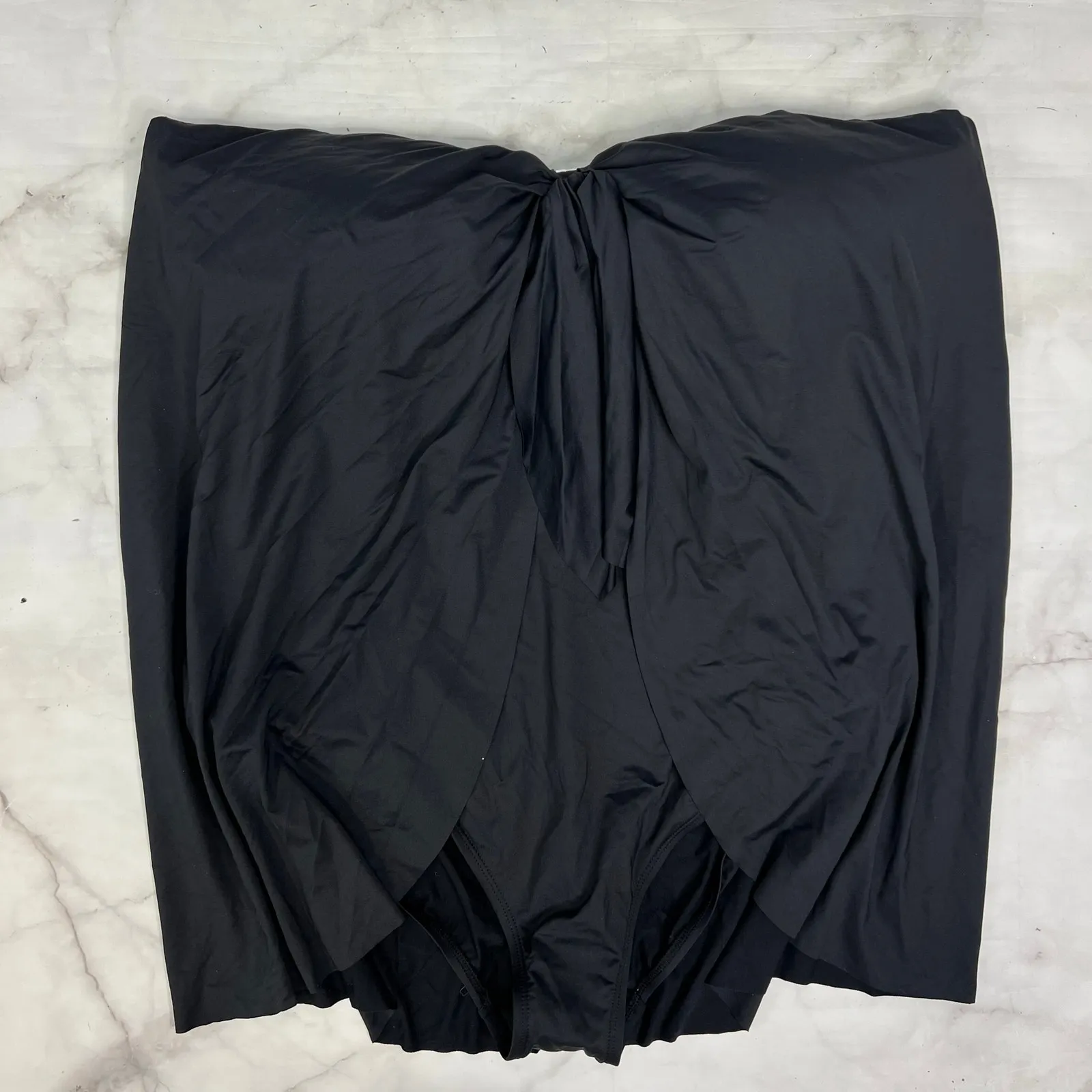 LRL Ralph Lauren Black Flyaway One Piece Swimsuit Bandeau Size 20W Slimming New - Image 2