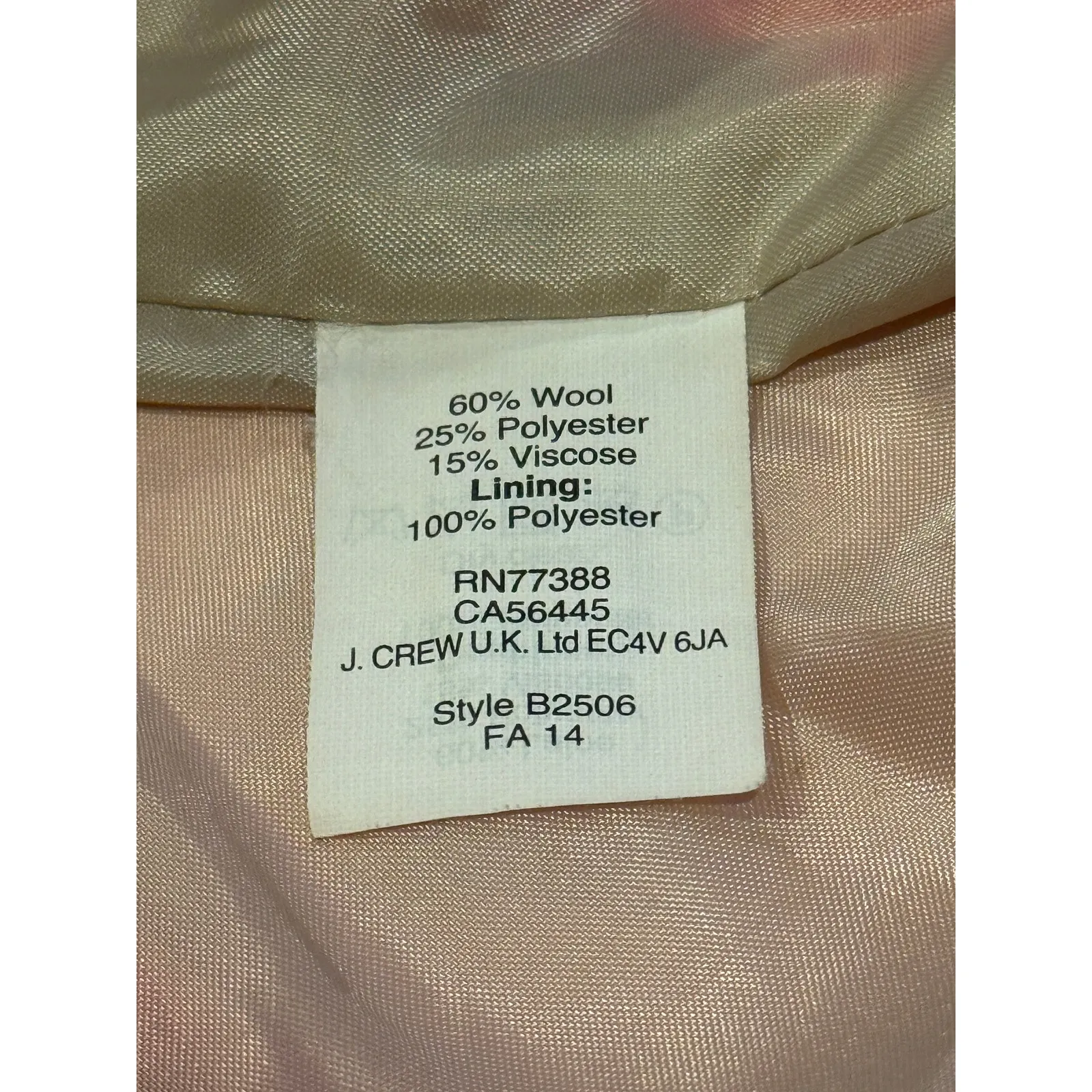 J. Crew Chic City Wool Blend Hidden Button Down Pea Coat Pockets Lined 4 Pink - Image 10