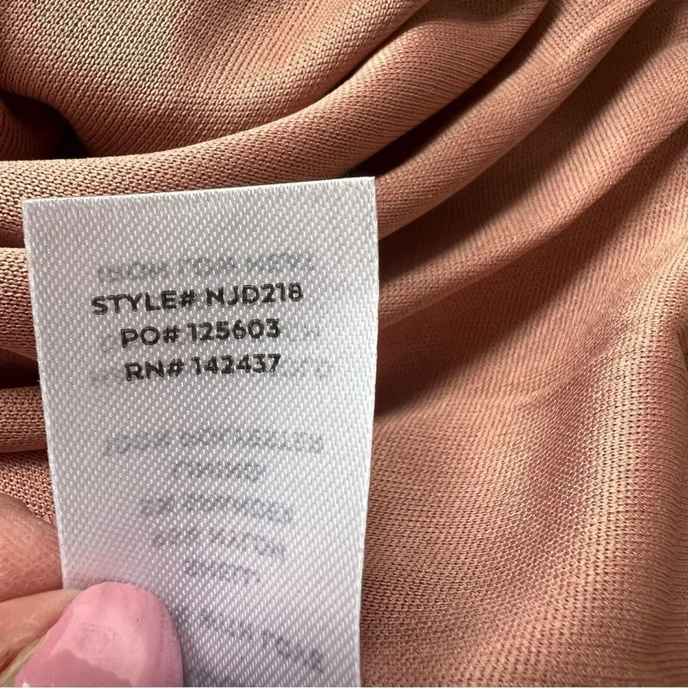 Lulu’s Mesmerized by Love Rusty Rose Mesh Lace-Up Maxi Dress NWT XS - Image 16