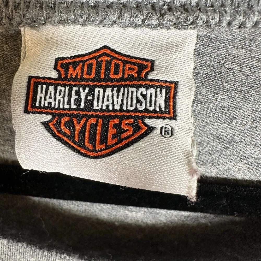 Harley-Davidson Rose Skull Angel Live Free Graphic Shirt Women's Size Small - Image 3