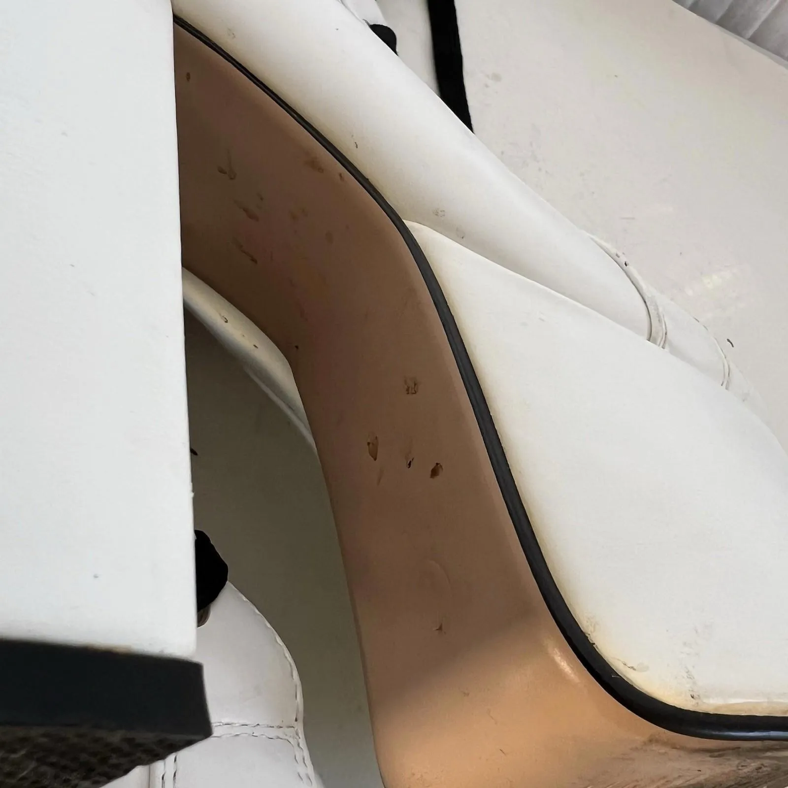 DEMONIA Platform Lace Up Lamoda White Boots LMF 121 Women's Size 6.5 - Image 7