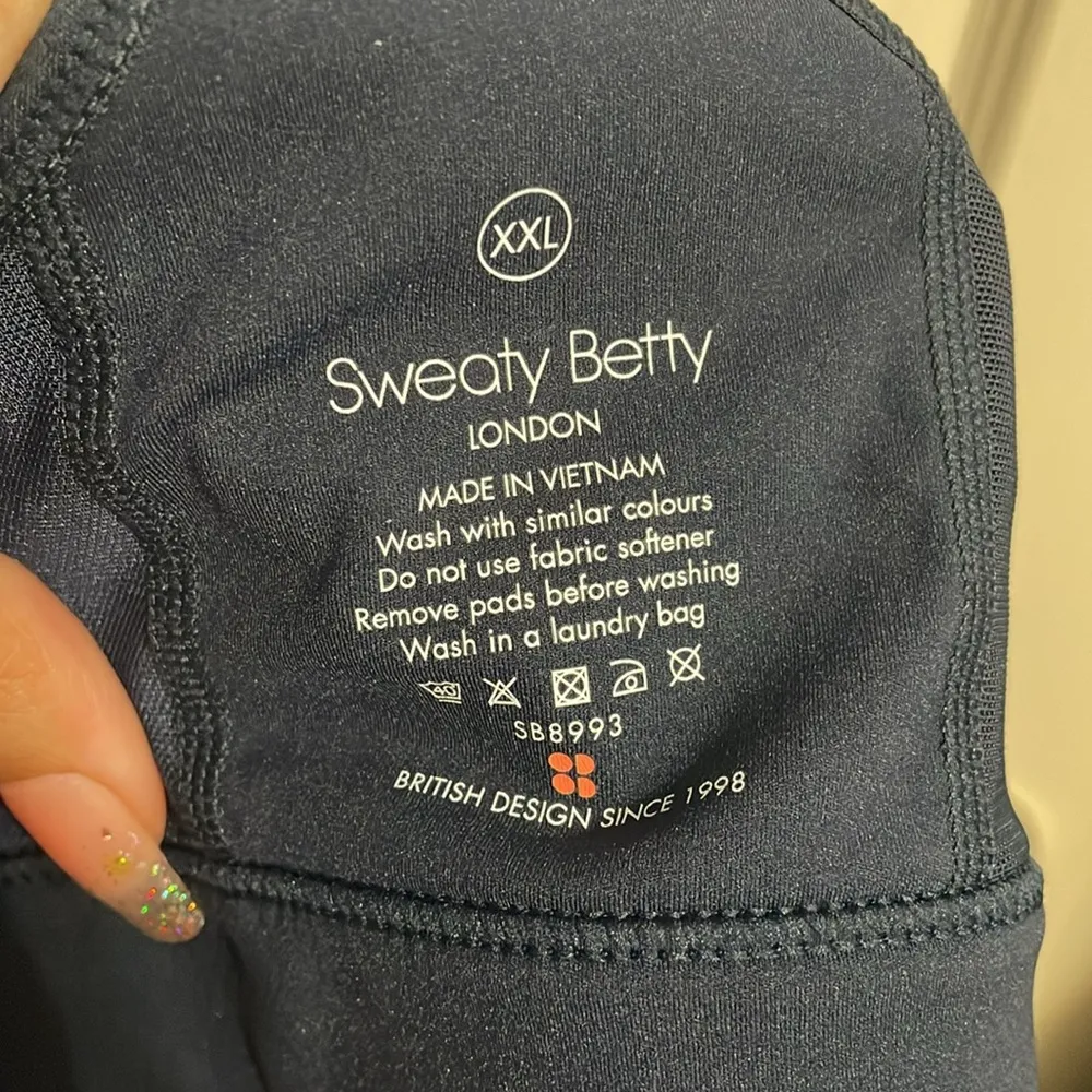 💙💖 NWT Sweaty Betty Power Medium Impact Sports Bra in Navy Blue - Image 6