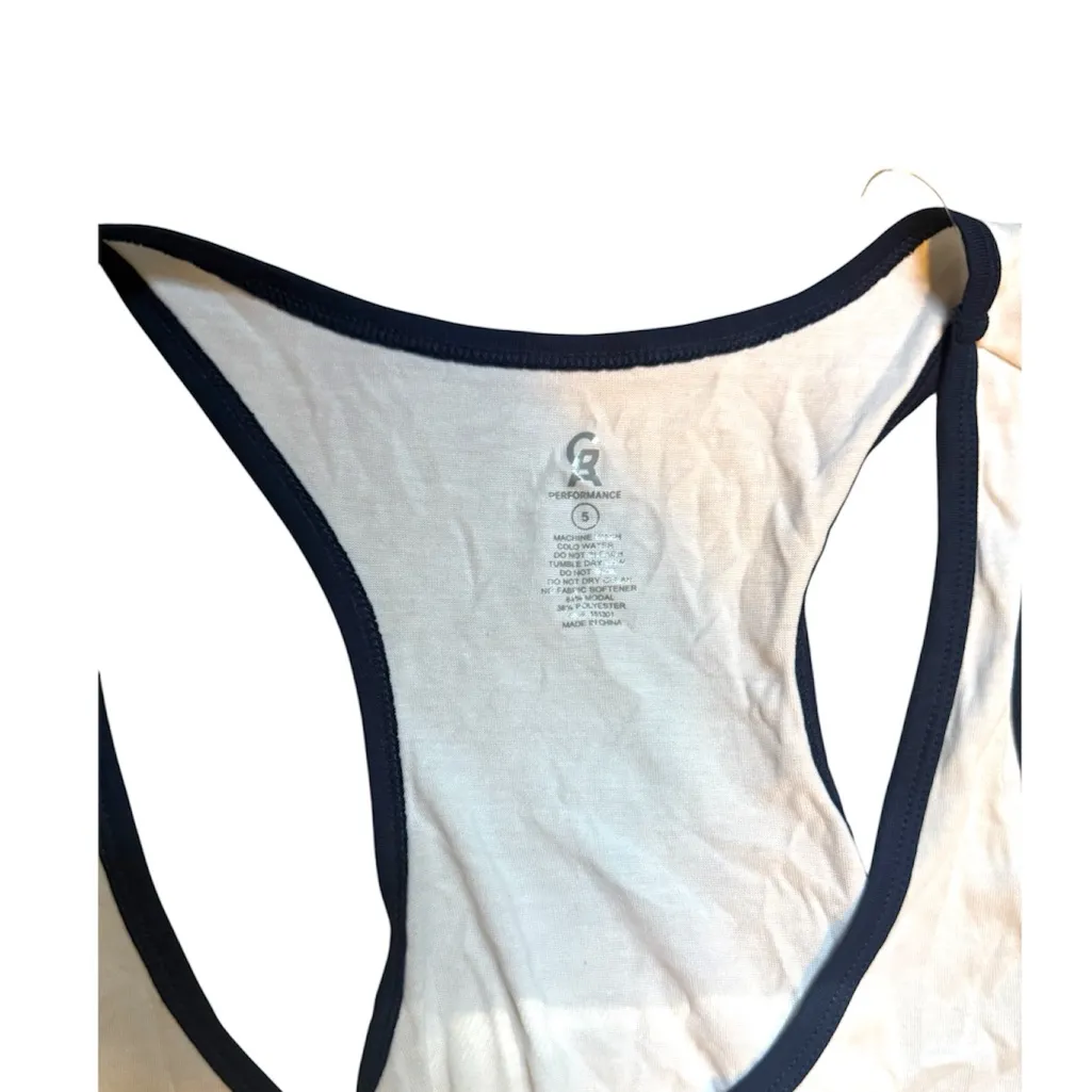 Good American White Tank Top with Black Edging - Image 3