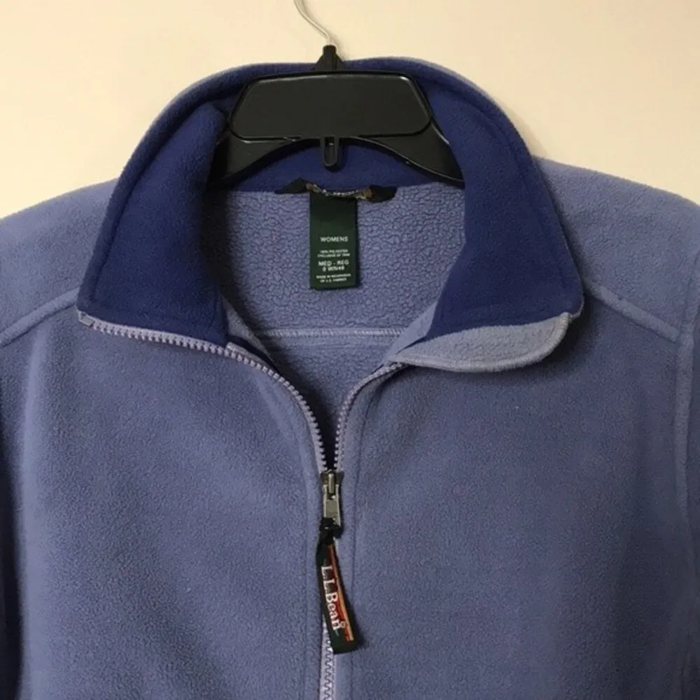 L.L. bean fleece zip up fall winter jacket with synch waist size medium - Image 12