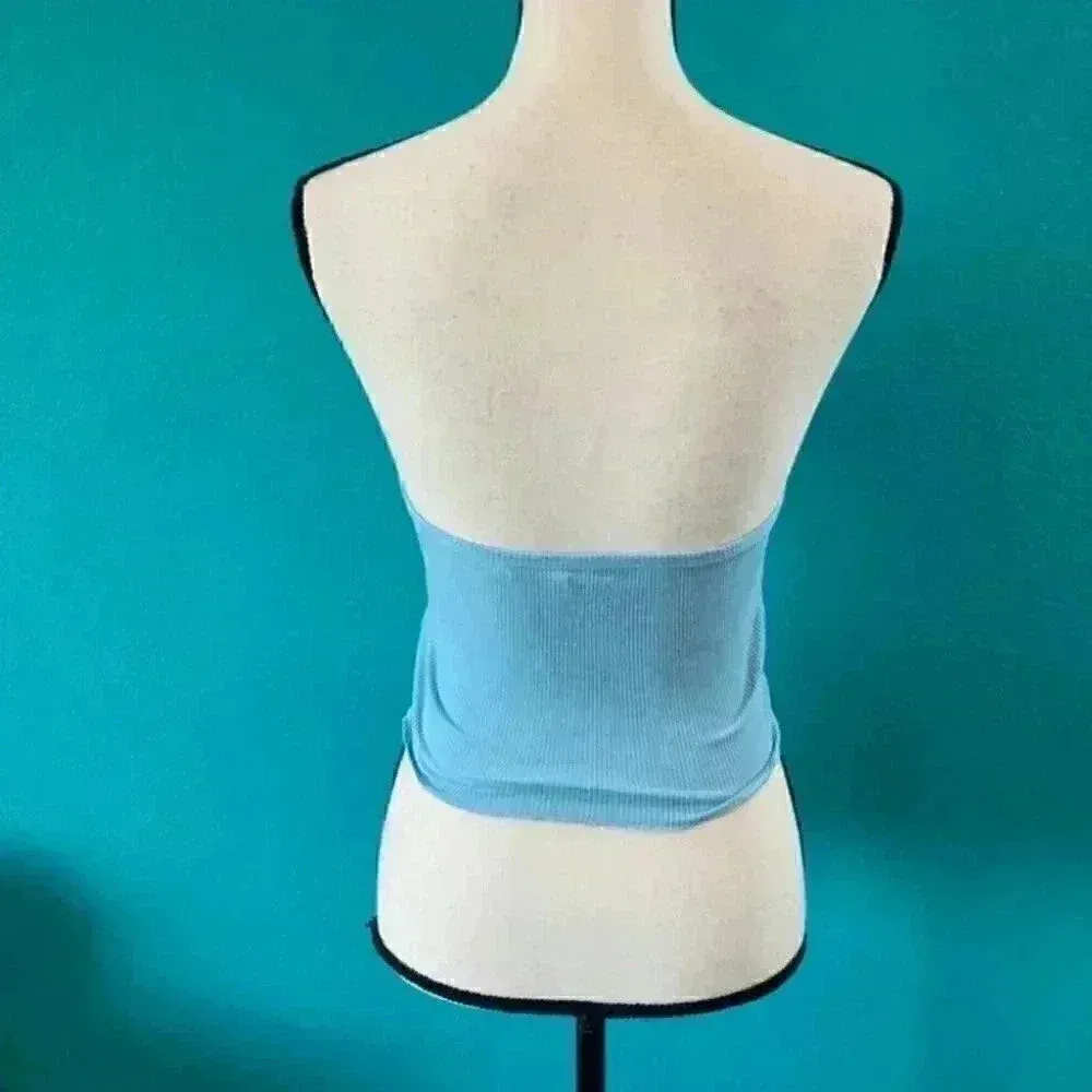 ⭐️ New with tags strapless light blue pacsun basics top in size small - Image 3