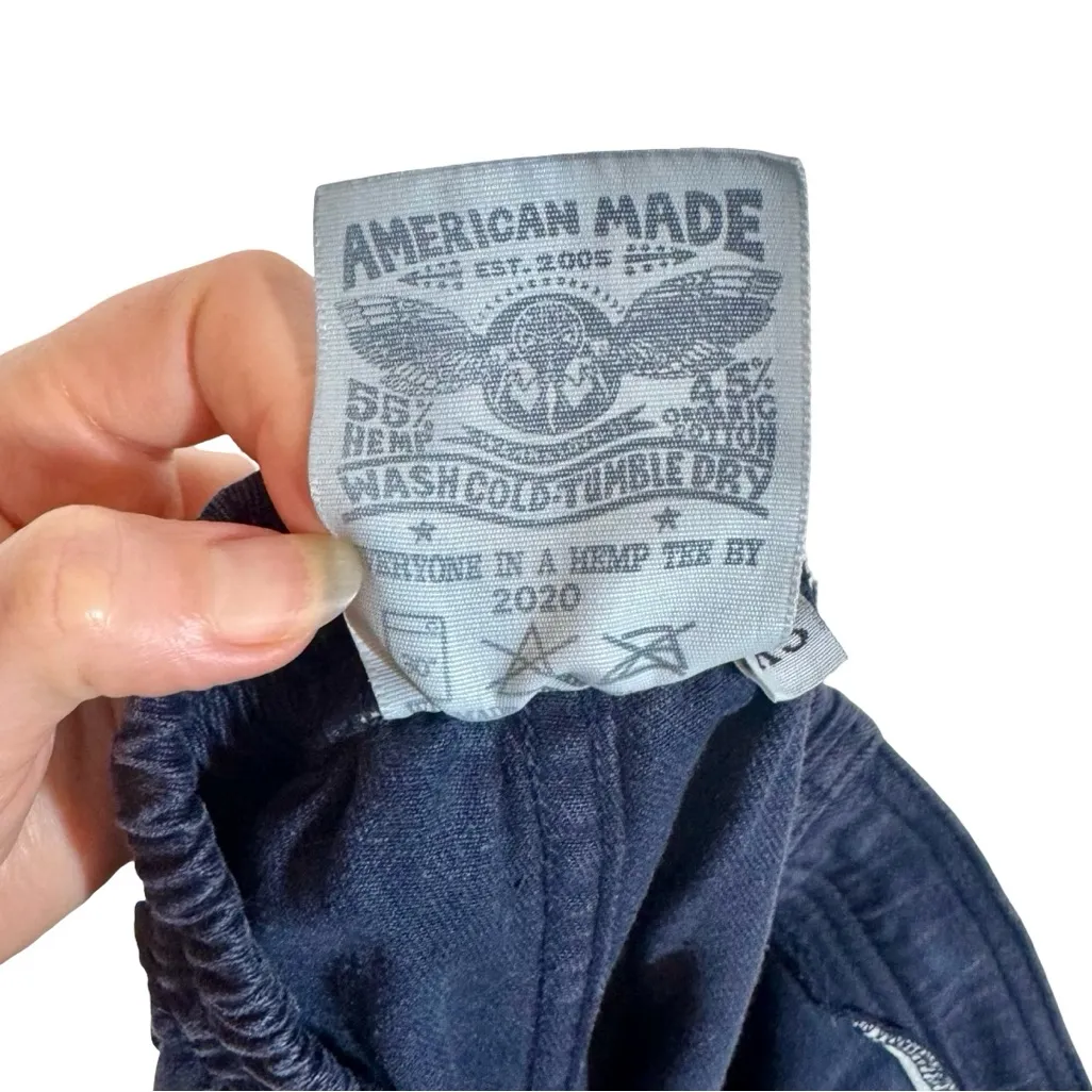 Jungmaven Venice High Rise Hemp Cotton Shorts Navy - Image 10