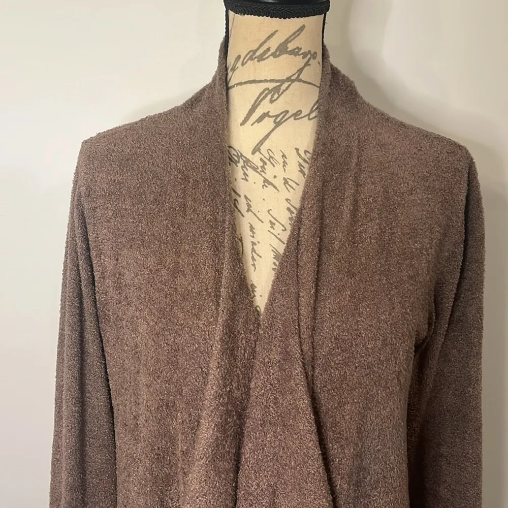 Barefoot Dreams Calypso wrap cardigan sweater bamboo chic lite knit L/XL - Image 3