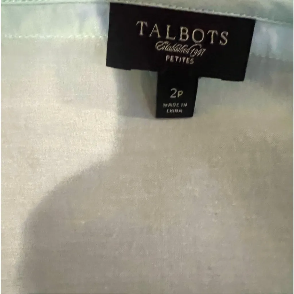 Talbots  Tiffany Blue Ruffled Top - Image 7