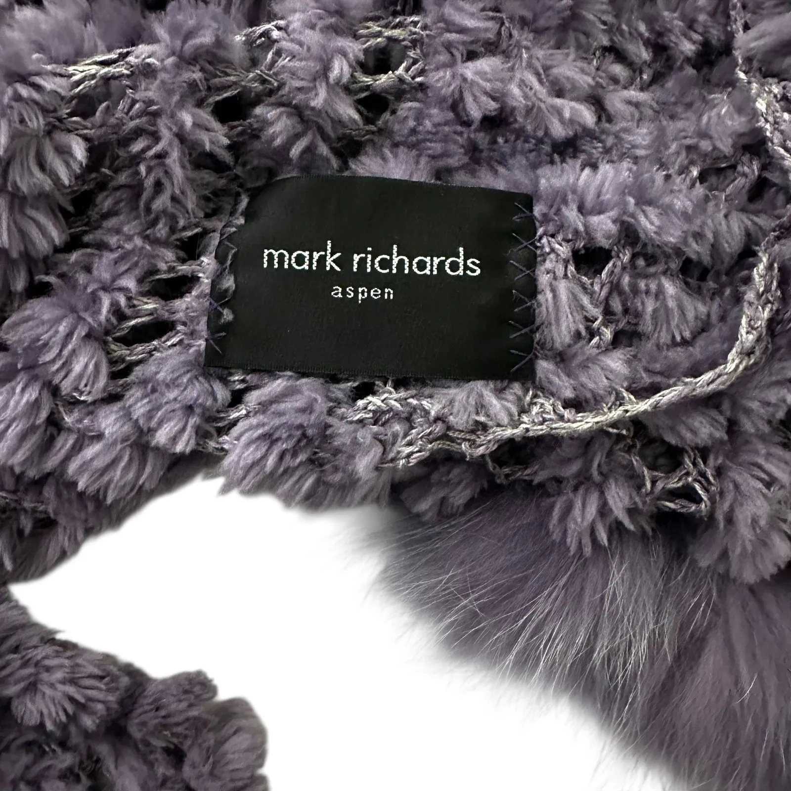 Paula Lishman Purple Dyed Beaver Fox Fur Aspen Poncho Women's Size One Size - Image 3