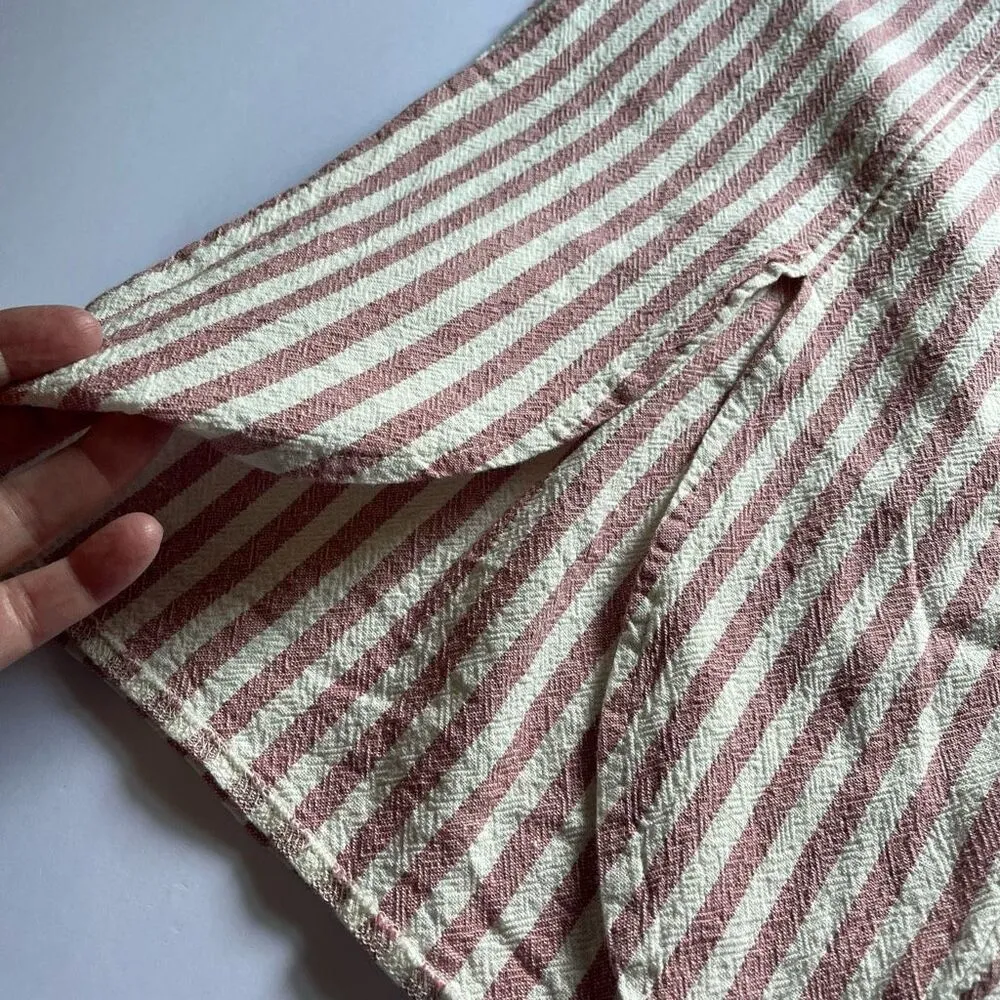 Royalty size L linen blend wide leg cropped pants - Image 3